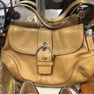 Coach SoHo Camel Leather Shoulder Bag